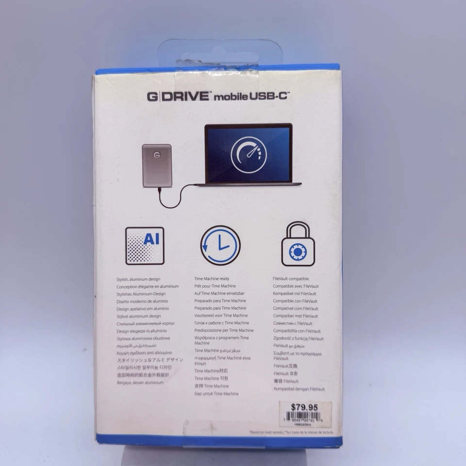 NEW 1TB G-DRIVE Mobile USB-C (USB 3.1) Portable External Hard Drive, Space Gray - Image 2 of 4