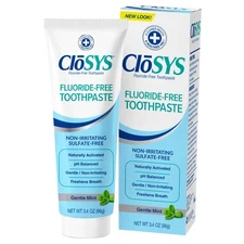 Fluoride Free Toothpaste Travel Size Gentle Mint Whitening Enamel Protection