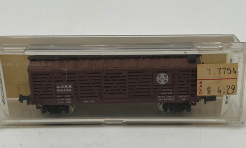 Coche de carga marrón vintage realista escala N 7754 Santa Fe ATSF 40' | Zustand: New