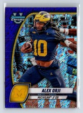 2024 Bowman Chrome U Alex Orji 1st Bowman Purple Shimmer Michigan 