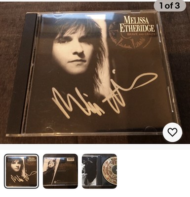 MELISSA ETHERIDGE CD INSERT signed Brave & Crazy  W/COA