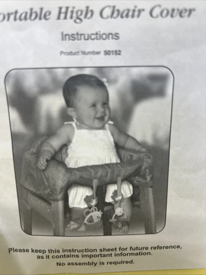 Cubierta de asiento para silla alta de restaurante Fisher-Price solamente - azul lavable raro Foto 2 de 4