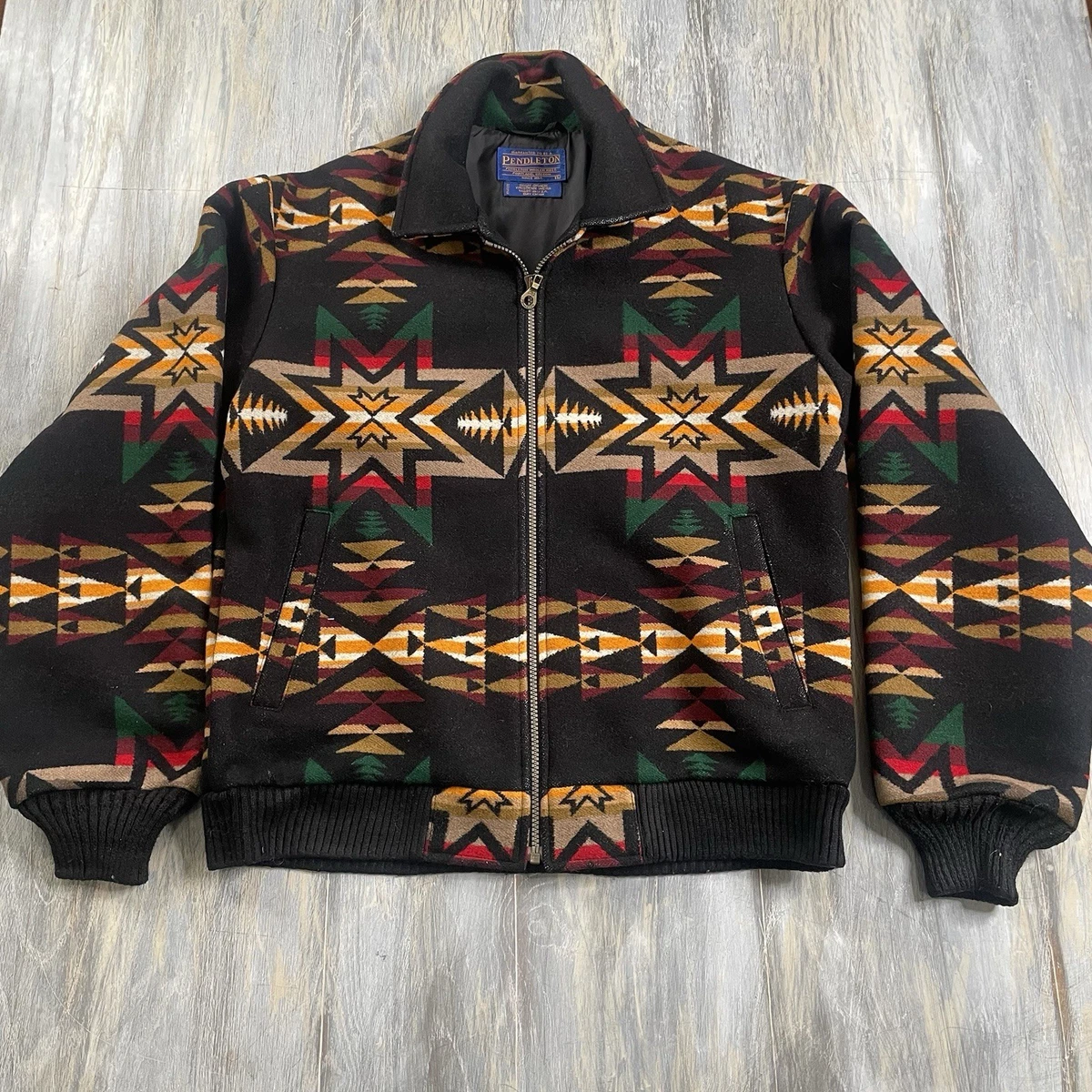 100% Wool Bomber/Harrington Vintage Outerwear Coats & Jackets for