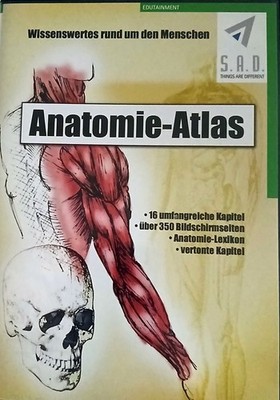 ANATOMIE ATLAS SAD. Edutainment Lehrprogramm PC CD-ROM Software NEU nicht versch