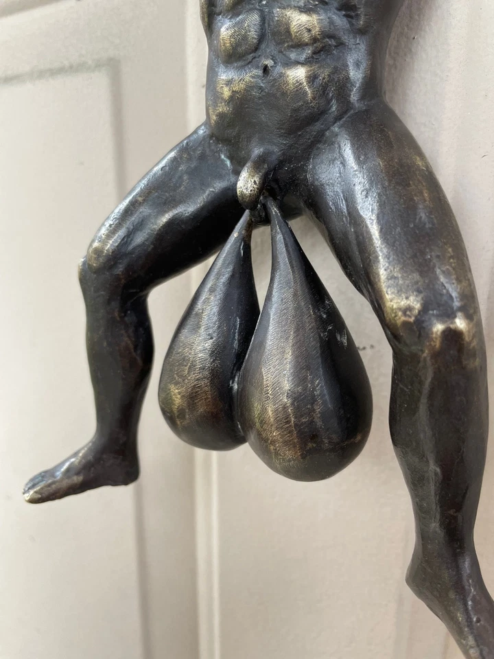 Llamador de puerta estatuto de latón raro para fiestas de elefantes blancos artesanía de calidad Foto 4 de 4