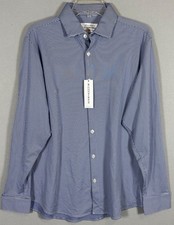 NWT Mizzen Main Leeward Collection Shirt Mens M Standard Fit Blue Check USA
