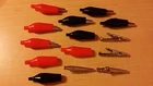 Lot of 10 New Insulated Red & Black Crocodile Clips