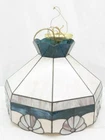 Vintage Large Hanging Stained Glass Tiffany Style Chandelier Floral TF