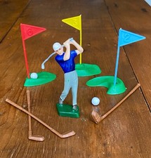 Vintage Golf Figure Birthday Cake Toppers Wilton Golfing