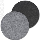 FILZ 38 cm Tischset rund Platzdeckchen Platzset Tischdeckchen Grau Anthrazit
