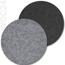 FILZ 38 cm Tischset rund Platzdeckchen Platzset Tischdeckchen Grau Anthrazit