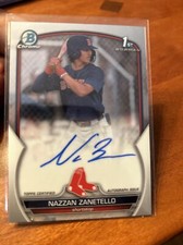 2023 Bowman Draft - Chrome Prospect Autographs Nazzan Zanetello CDA-NZ Red Sox