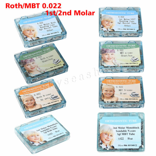 Tubos bucales SKYSEA de ortodoncia dental Sgl 1er segundo tubo molar Roth MBT.022 CN - Imagen 3 de 29