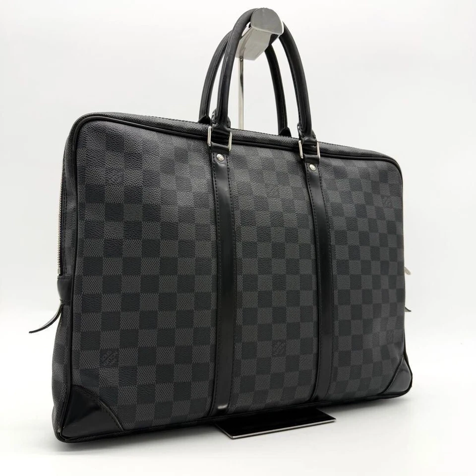 Bolso Louis Vuitton Damier Graphite Porto Document Voyage PM negro para hombre Foto 3 de 4