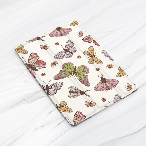 Retro Butterfly Cute Nature Case For iPad 10.2 Air 3 4 5 Pro 9.7 11 12.9 Mini - Picture 3 of 6