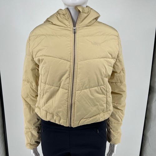 Vans Women's Mojave Desert (i.e. Beige) MTE Foundry Crop Puff Hooded Jacket (XS) - Picture 10 of 18