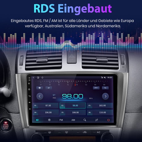 9'' Android 12 Autoradio Für Toyota Avensis 08~15 GPS Navi SWC USB Stereo 1+32G - Bild 9 von 12