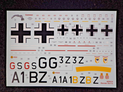 Airfix 1:72 Dornier Do17Z Luftwaffe Bomber mit Cartograf Decals Bausatz Nr.:A05010 - Bild 11 von 23