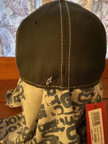 Astars A-Flex Contigency Flatbill Hat S 6 7/8- M 7 1/4 Black Tan Brim RN 101452 - Picture 2 of 6