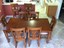 dining room table and 8 chairs - 6 table height and 2 counter height bar stools