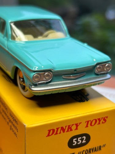 Dinky Atlas Toys #552 Chevrolet Corvair pale Blue Mint in fine Box - Picture 5 of 7