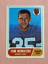 Tom Nowatzke 1968 Topps IP Auto Autograph