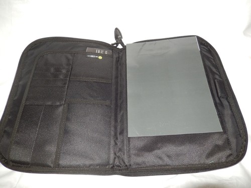 MH WAY TIMER SCHREIBMAPPE MIT LEDER 38 X 25 CM GRÜN SCHWARZ NEU - Bild 6 von 6