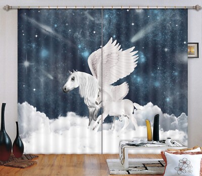 3D Star Cloud Unicorn ZHUA2036 Photo Curtain Window Blockout Fabric Amy 2023