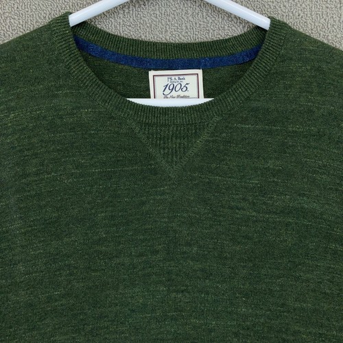 Jos A Bank Pullover Rundhals Herren Extra Large Grün Einfarbig Baumwolle Freizeitpullover - Bild 2 von 12