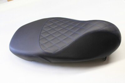 Pawleso Motorrad Sitzbezug Wasserdicht | Für Vespa, Piaggio Roller | Größe XL 82-95cm | Schwarz PU Leder