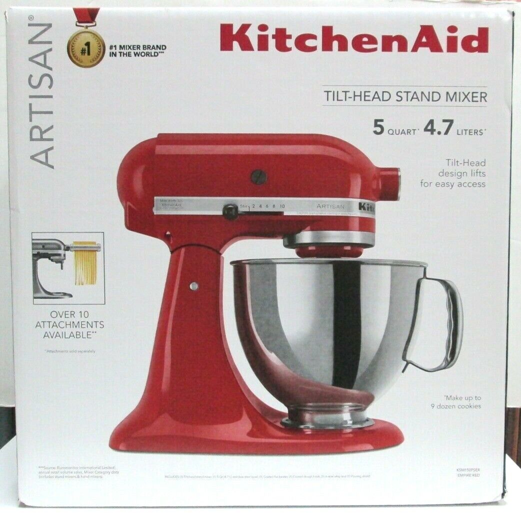 Brand New KitchenAid Artisan Series 5 Quart Tilt-Head Stand Mixer Red Free Shipp