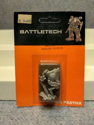 BattleTech CDA-2A Cicada Ral Partha 20-858 Miniature 1986 Black & Orange Card