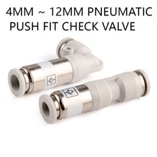 Pneumatic Push Fit Check Valve SPU SPV Non Return Push in Fitting 4mm ~ 12mm