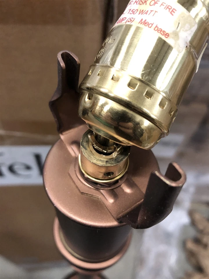 Stiffel FL-1320-A695-OB 61 in. Oxidized Bronze Floor Lamp with Cream Shade - Image 4 of 4