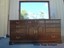 61110 solid mahogany henkel harris virginia galleries dresser w/ mirror