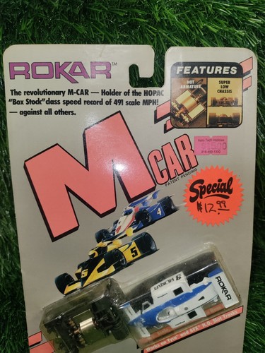 ROKAR High 5 M Car Blue/White Formula 1 Indy Race Car, Slot Car - Picture 2 of 5