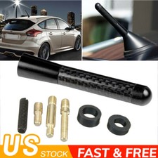 Real Carbon Fiber 3 Inch Short Antenna Jdm Style Amfm Radio Aerial Whip Black
