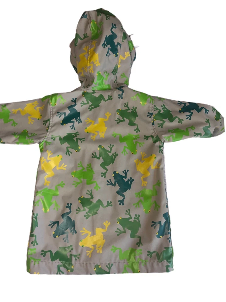 Дождевик Hartstrings Kitestrings Frog для мальчиков серый размер 2 глаза на подкладке с капюшоном - Изображение 3 из 4