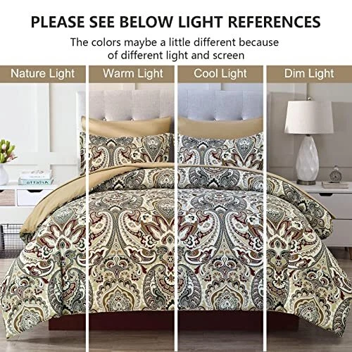 Комплект постельного белья бохо из 7 предметов кровать в сумке одеяло богемное пейсли королева хаки - Изображение 4 из 4