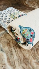 Indian Block Print Quilt Jaipuri Razai Pure Cotton Quilted Bedspread Queen Size