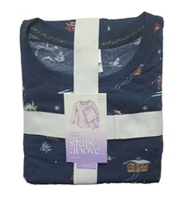 2 Piece Womens Thermal Pajama Set Smart Blue  XXL Stars Above NWT  Fast Shipping