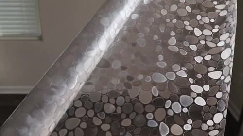 Privacy Window Film Stained 3D Pebble Static Cling Glass Stickers Vinyl Rainbow - Video 1 of 1