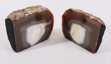 Geode Bookends, The Ore Cart Rock Shop Souvenir, 5"x4", 4+ Pounds, Polished