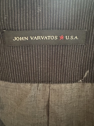 John Varvatos Star U.S.A 2-Button Peak Lapel Fine Subtle Stripe Jacket Size 40 R - Picture 8 of 9