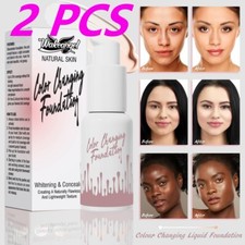 2 Pack Color Changing Foundation - Conceals Blemishes and Freckles Liquid Makeup