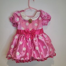 Disney Store Infant Minnie Mouse Dress Halloween Costume Pink White 2T