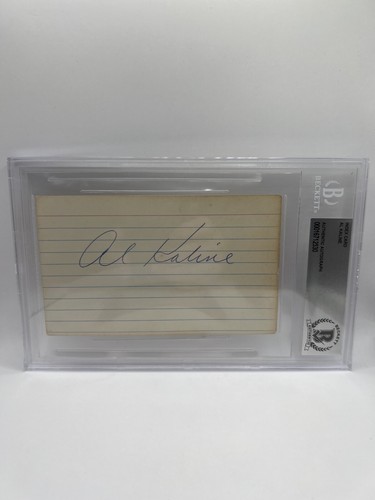 Al Kaline Signed Index Card Beckett Auto - Picture 1 of 2