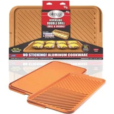 XL Reversible Grill and Griddle Stovetop Pan Family Size Double Grill Nonstick
