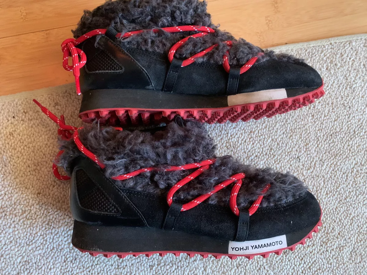 Rare Y 3 Yohji Yamamoto Adidas Fur Slip on Shoes