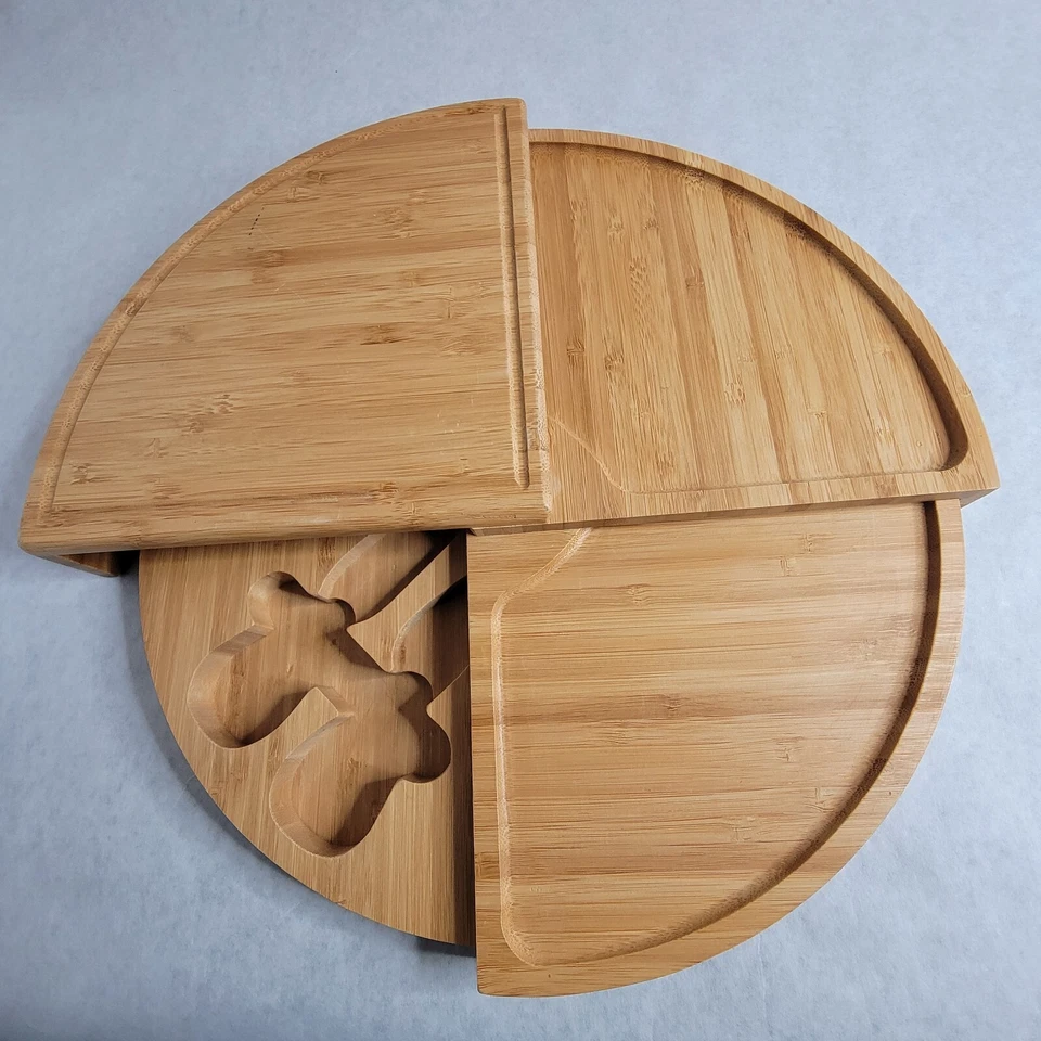 Cheese Board Charcuterie Board Serving Platter Adjustable Spiral Picnic At Ascot - Image 2 of 4